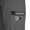 Oberon 100% FR/Arc-Rated 7 oz Cotton Interlock Henley Shirt, Long Sleeves, Grey, XL ZFI404-XL